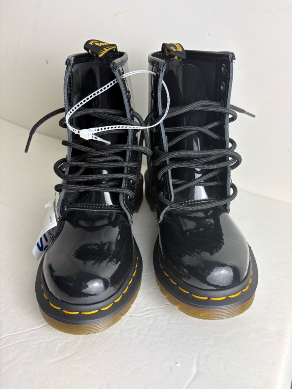 DR. MARTENS 11821 Women's Boot Patent Leather 1460 Combat Boots Black Size 5 New - Picture 4 of 6
